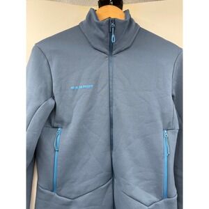 Mammut Womens Blue Full Zip Fleece Jacket Mid Layer Size Small S Made in Latvia